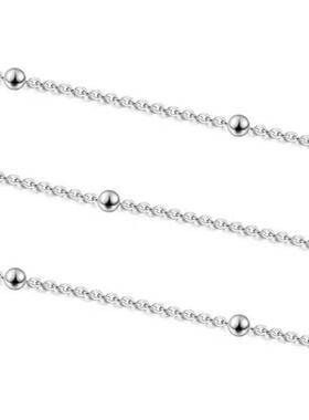 不锈钢夹珠链圆珠链饰品链子diy项链手链时尚个性毛衣链服饰配链