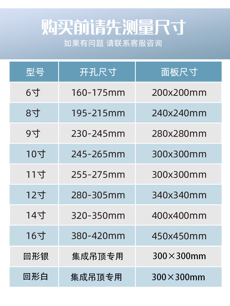 集成吊顶换气扇600X600卫生间天花排气扇强力静音吸顶式排风扇 - 图2