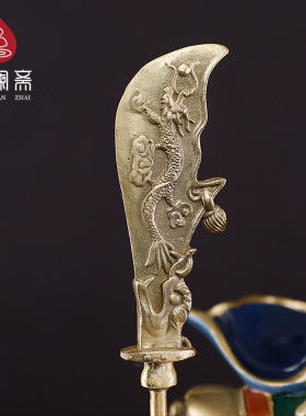 骏澜斋 《忠义盖世》铜关公神像摆件 武财神爷佛像招财工艺礼品