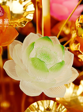 骏澜斋七彩佛前供灯插电水琉璃