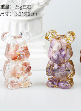 Natural Crystal Glue Dropping Garden Bear Bear Glue Dropping