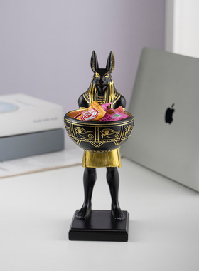 Storage Anubis Dog God Ornaments Home Living Room Desktop De