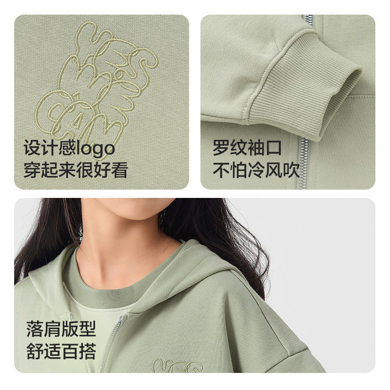 巴拉巴拉童装儿童卫衣男童2025新款春装女童百搭户外上衣简约时尚 - 图2