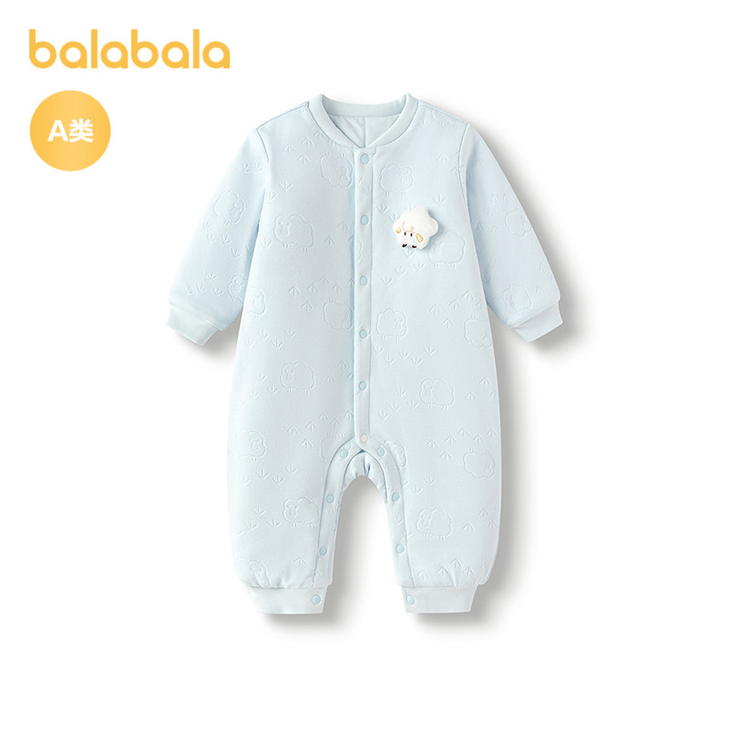 巴拉巴拉新生婴儿连体衣夹棉冬装2025款秋冬宝宝衣服爬服哈衣可爱,淘宝优惠券,粉丝福利购,淘宝优惠卷