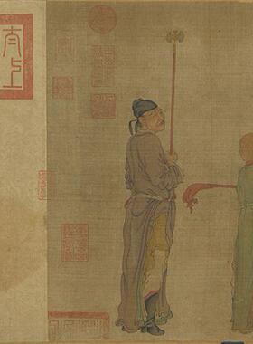 国画五代十国周文矩明皇会棋图