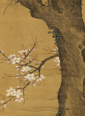 明吕纪桃柳双凫图国画花鸟画
