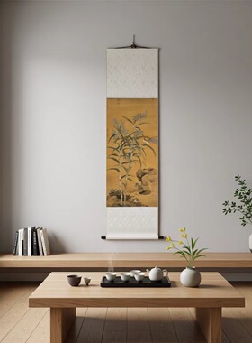 宋代美学挂画国画山水画玄关装饰画蒋廷锡四瑞庆登图中式禅意画