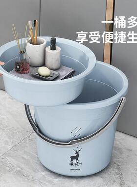 塑料桶水桶家用大号手提加厚储水用桶学生宿舍洗衣桶圆桶洗澡桶子