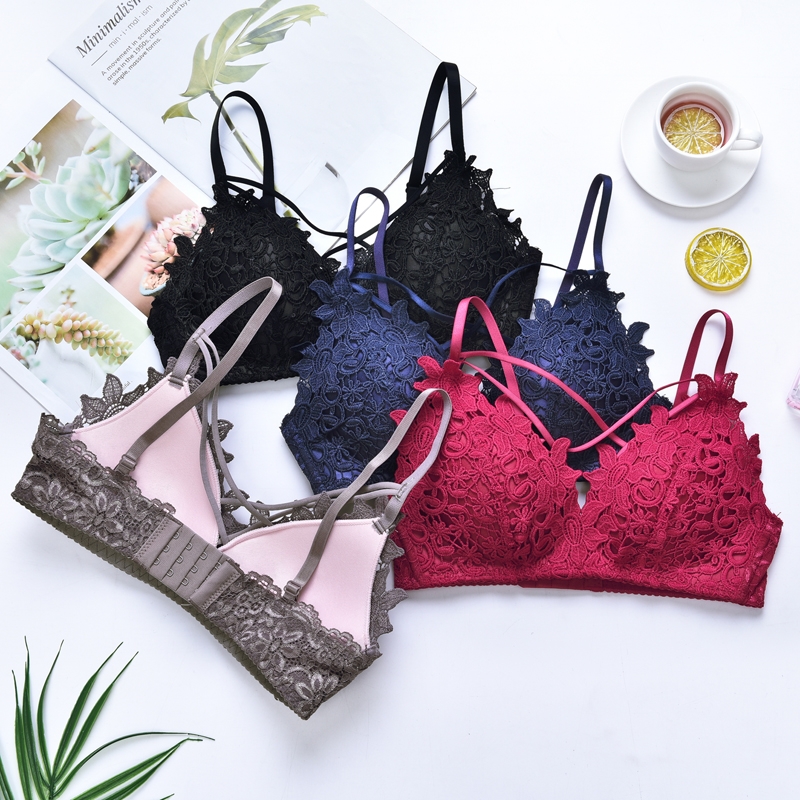 翠虹性感蕾丝无钢圈绑带日系文胸 翠虹服饰文胸