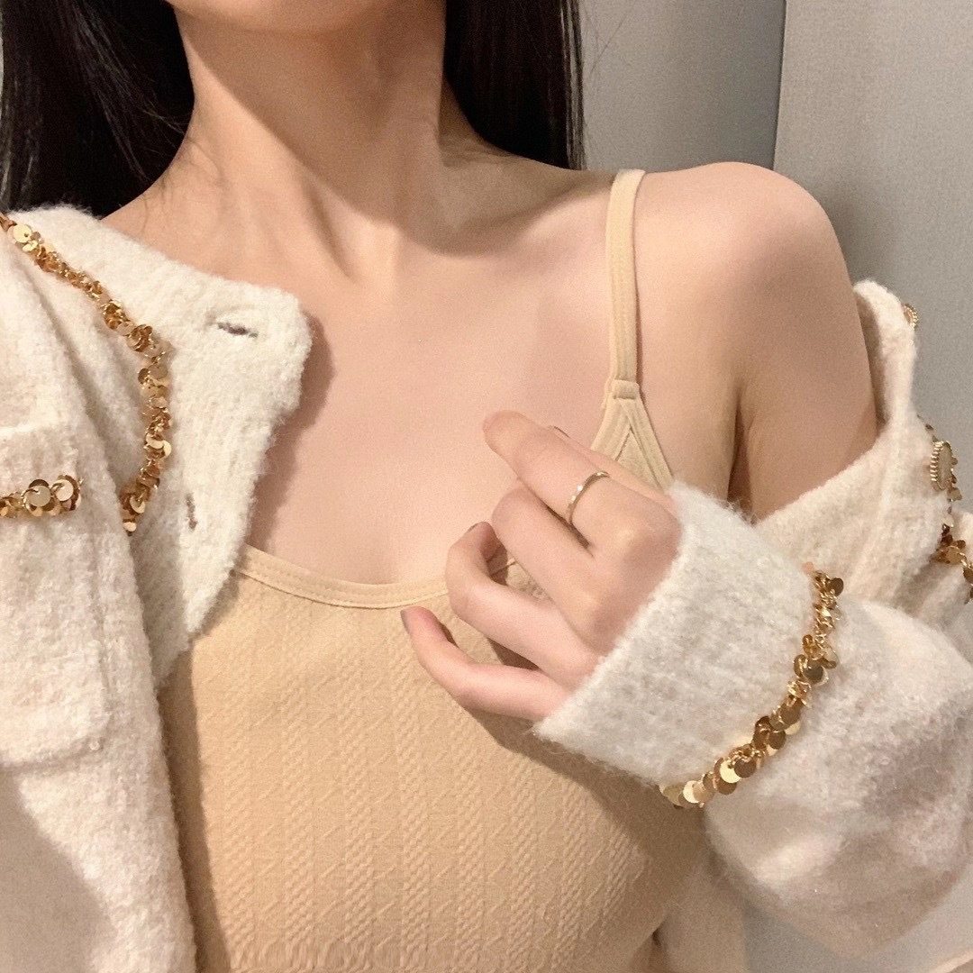 秋冬款日系小熊麻花吊带性感内衣 翠虹服饰保暖背心