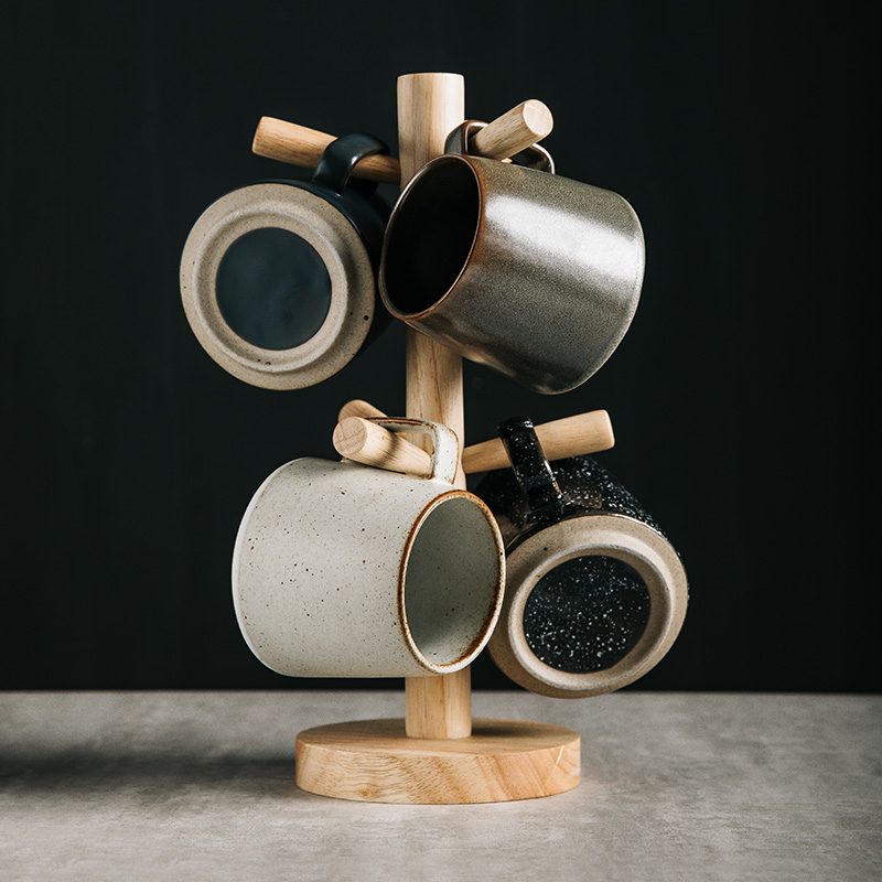 创意水杯小众陶瓷杯复古风日式粗陶马克杯办公室咖啡杯家用礼盒装 - 图3