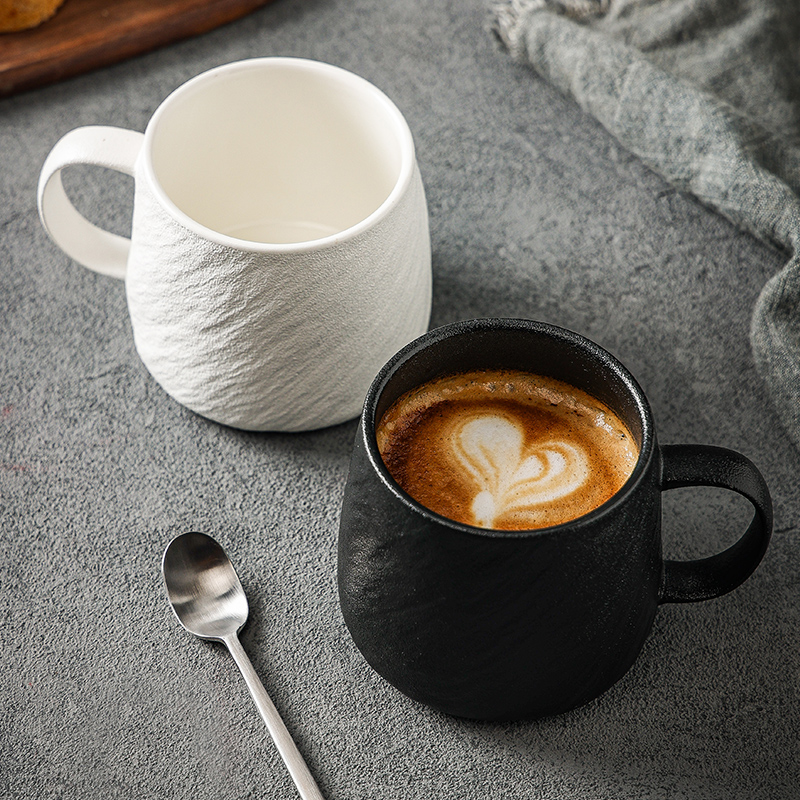 简约陶瓷马克杯大容量喝水杯子小众男生水杯茶杯咖啡杯家用情侣杯-图3