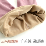 Бархатные удерживающие тепло флисовые зимние штаны, увеличенная толщина, высокая талия, большой размер