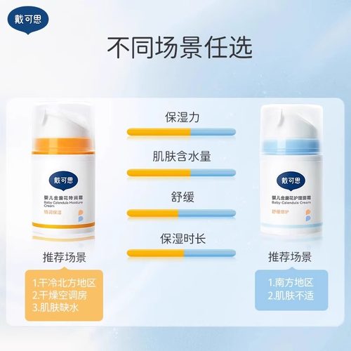 戴可思婴儿金盏花护理面霜特润婴幼儿敏感肌秋冬宝宝正品JX2 - 图0