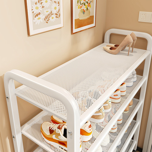 家用鞋架新款门口入户门多层省空间收纳神器出租房宿舍简易窄鞋柜 - 图1