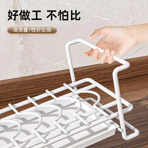 免安装碗盘收纳架厨房置物架碗架沥水架家用橱柜内筷盒放碗碟架子 - 图3