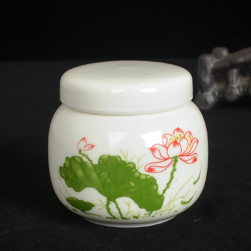 中药面膜粉霜膏方罐茶叶蜂蜜液体密封罐子带盖家用小号迷你陶瓷瓶 - 图0