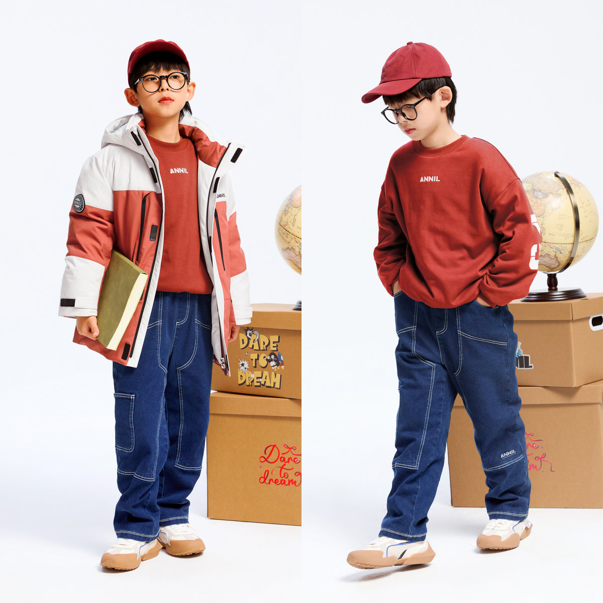 【商场同款】安奈儿童装男童梭织牛仔棉裤2024冬新款AB446786,淘宝优惠券,粉丝福利购,淘宝优惠卷