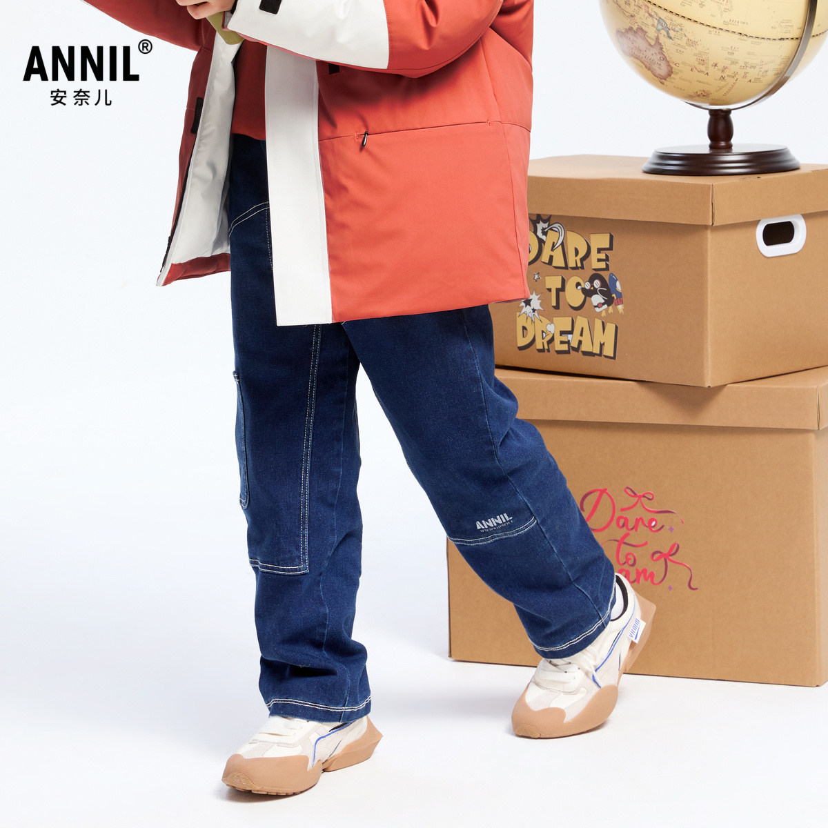 【商场同款】安奈儿童装男童梭织牛仔棉裤2024冬新款AB446786,淘宝优惠券,粉丝福利购,淘宝优惠卷