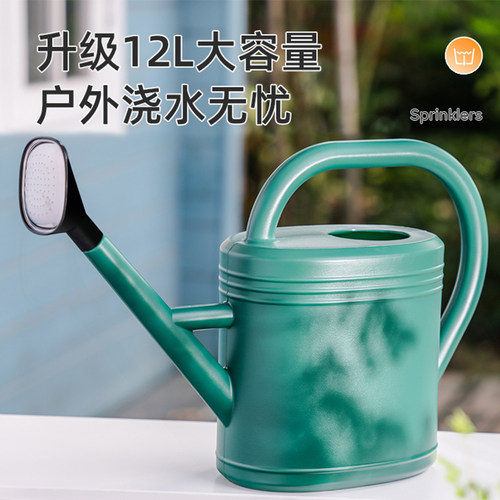 洒水壶浇花家用浇菜淋花大容量园艺洒水器长嘴小花洒喷壶浇地神器 - 图3