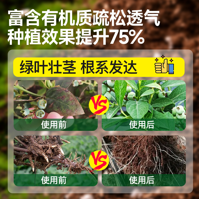 蓝莓专用土盆栽专用肥种植营养土果树酸性土壤瓜果树绿植通用型土 - 图1