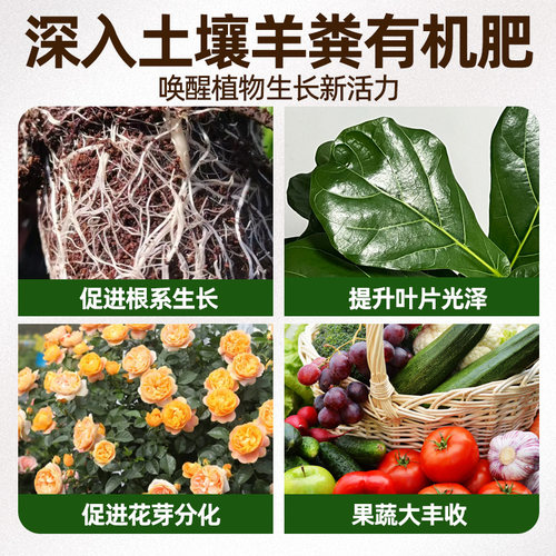 羊粪发酵有机肥料蔬菜专用家用菜园种菜通用腐熟内蒙古颗粒肥旗舰 - 图2