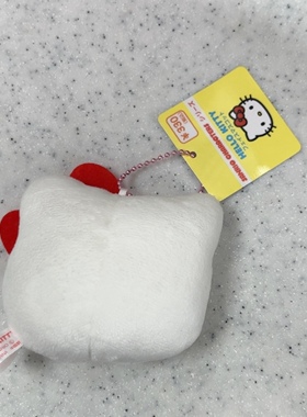 全新日本三丽鸥HelloKitty凯蒂猫头毛绒公仔玩偶包包挂件钥匙扣