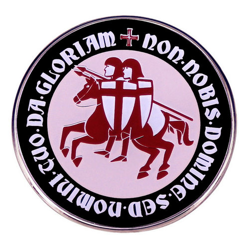 Knights Templar圣殿骑士胸针神庙骑士团十字勋章别针金属徽章 - 图2