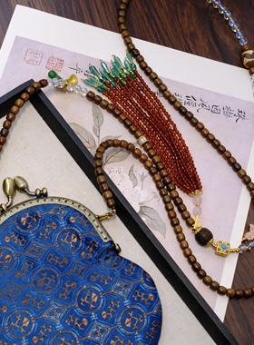 新中式刺绣葫芦包手工复古斜挎包长款国风多用链百搭民族风配饰