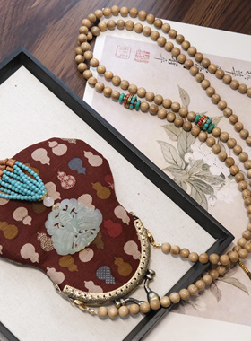 国风超美可斜挎背背链宋锦包包装饰手机链多戴项链国风装饰