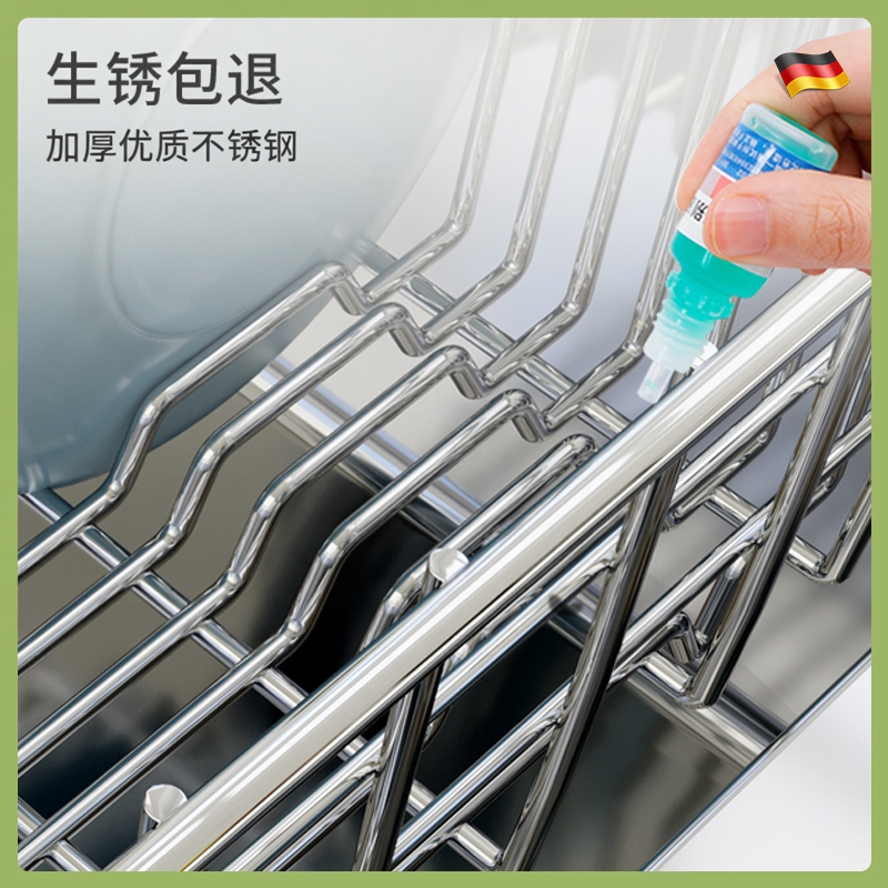 水槽沥水篮不锈钢沥水架厨房碗盘滤水洗菜盆水盆洗碗池网漏水碗碟 - 图0