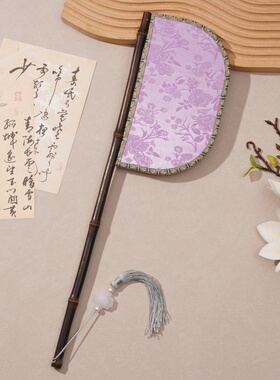 团花唐风刀扇战国袍长柄遮面扇子