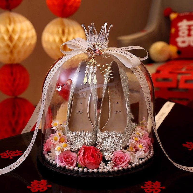 结婚礼藏婚鞋盒套圈带锁接亲堵门小游戏拍照道具水晶盒子婚庆用品,淘宝优惠券,粉丝福利购,淘宝优惠卷