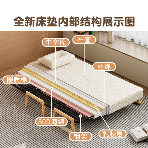 申亚折叠床单人两用多功能小户型客厅卧室家用可折叠沙发床陪护床 - 图1