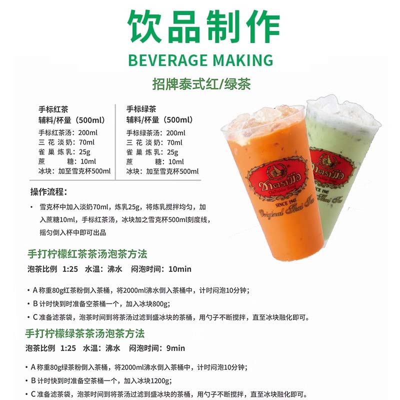 手标泰式红茶粉泰国原装进口符合国标网红奶茶店商用原料茶叶400g - 图1