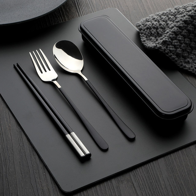 Chopsticks and spoon set student adult portable cute