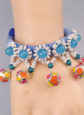 2026新款蓝染手链云南大理民族风扎染手绳特色手镯手工编织送女生