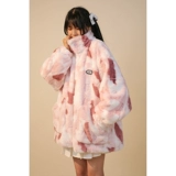 Tide, зимняя розовая утепленная куртка для влюбленных, бархатный пуховик, коллекция 2022