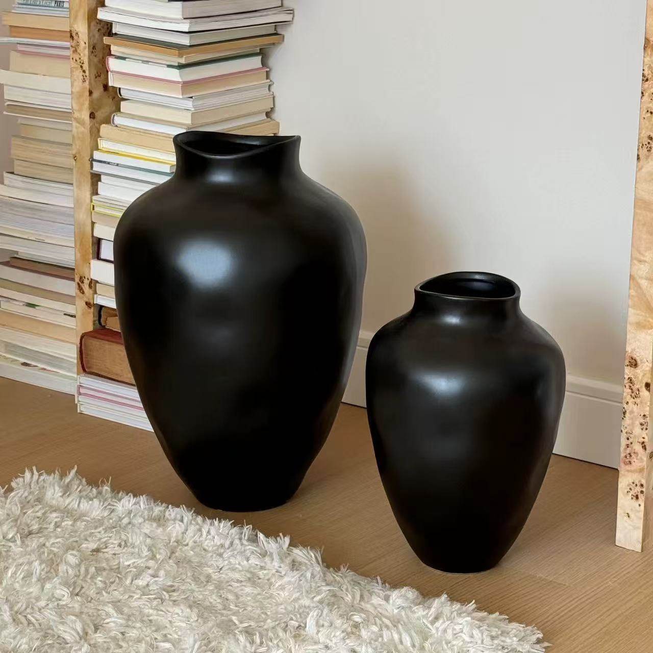 侘寂风复古中式陶瓷花瓶客厅桌面插花干花花器家居装饰品艺术摆件,淘宝优惠券,粉丝福利购,淘宝优惠卷