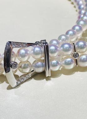 日本迪丽热巴皮带扣金钻石项链