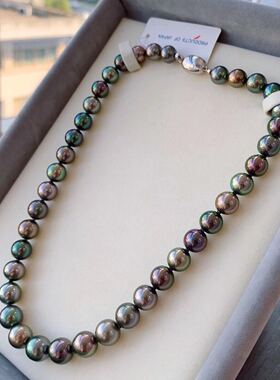 日本真科研证书黑蝶皇后大溪地混彩孔雀绿莫兰迪时尚名媛小红书