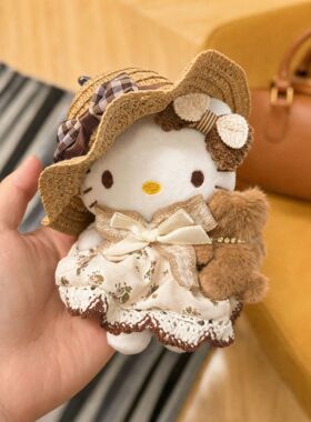 日本无印MUJ包包挂件美拉德kitty猫咪玩偶可爱卡通爱心熊钥匙扣送