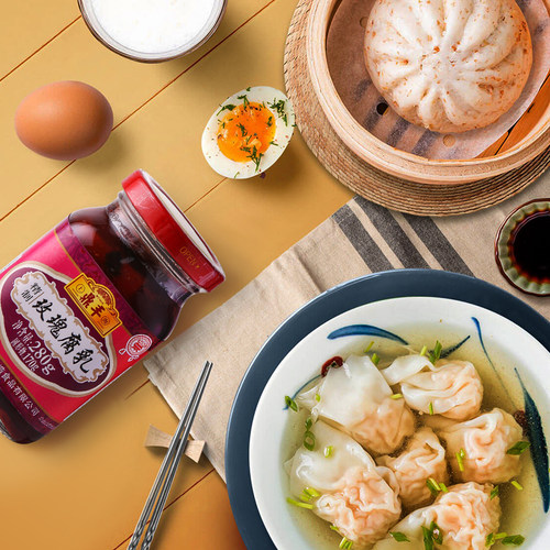 上海特产鼎丰大块玫瑰腐乳280gX6瓶装甜味红方豆腐乳调味料蘸料 - 图1