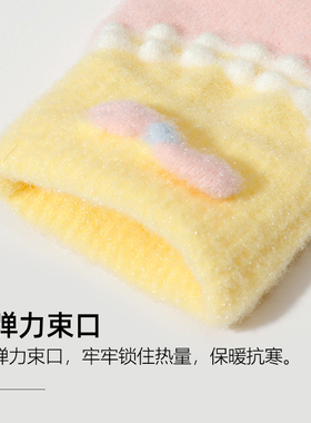 女水晶绒全指手套保暖