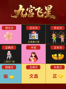 灵机五黄二黑镇守令挂饰2027羊年九宫飞星吉祥物摆件六帝钱挂件