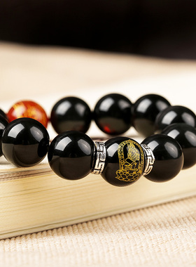 灵机生活馆生肖黑曜石麦玲玲手链