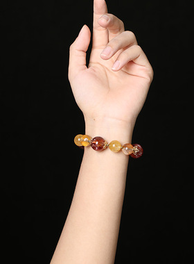 灵机生活馆「赤金流影」胶花手链