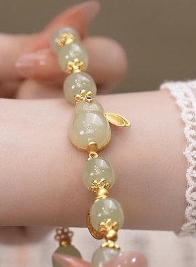 玉兔逐月手链手串女生小众设计感