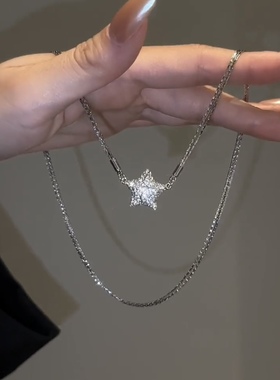 微镶五角星蛇骨链女潮
