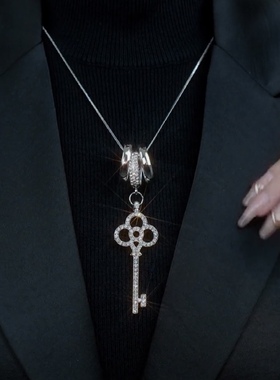 三生三世钥匙项链秋冬长款毛衣链